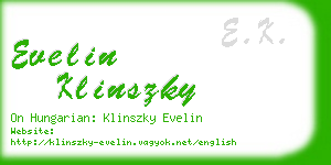 evelin klinszky business card